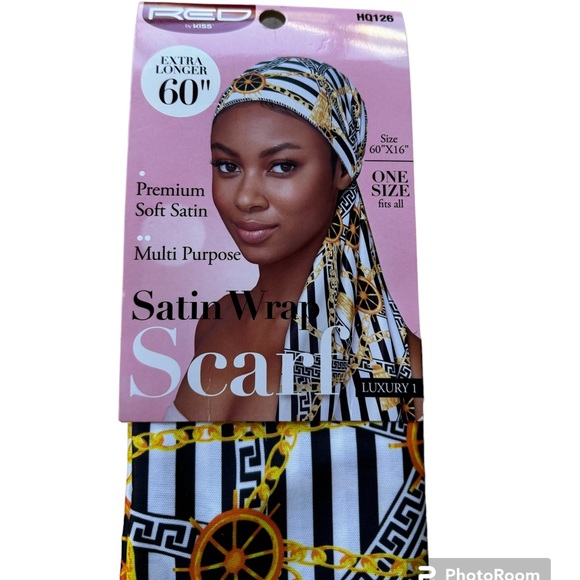 Women’s Head Wrap Silky Satin Wrap Scarf 60"x16" - Picture 2 of 6